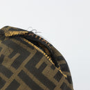 FENDI Zucca Canvas Pouch Brown Black Auth yb756-10