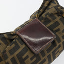 FENDI Zucca Canvas Pouch Brown Black Auth yb756-11