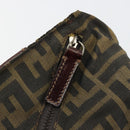 FENDI Zucca Canvas Pouch Brown Black Auth yb756-18