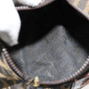 FENDI Zucca Canvas Pouch Brown Black Auth yb756-12