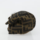 FENDI Zucca Canvas Pouch Brown Black Auth yb756-4
