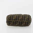 FENDI Zucca Canvas Pouch Brown Black Auth yb756-6