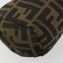 FENDI Zucca Canvas Pouch Brown Black Auth yb756-14