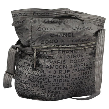 CHANEL Unlimited Shoulder Bag Coated Canvas 2way Silver CC Auth yb758