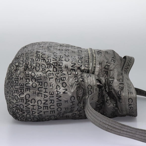 CHANEL Unlimited Shoulder Bag Coated Canvas 2way Silver CC Auth yb758