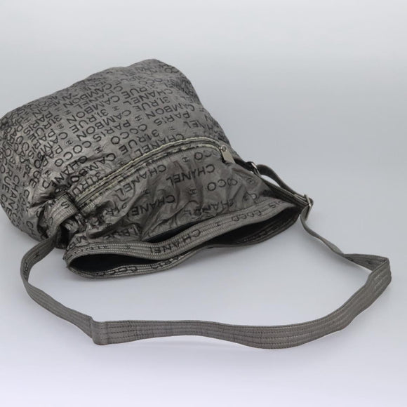 CHANEL Unlimited Shoulder Bag Coated Canvas 2way Silver CC Auth yb758