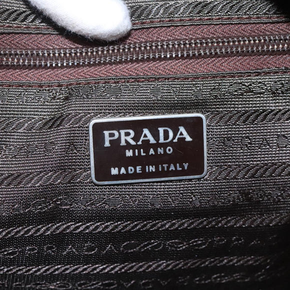 PRADA Tote Bag Nylon Brown Auth yb765