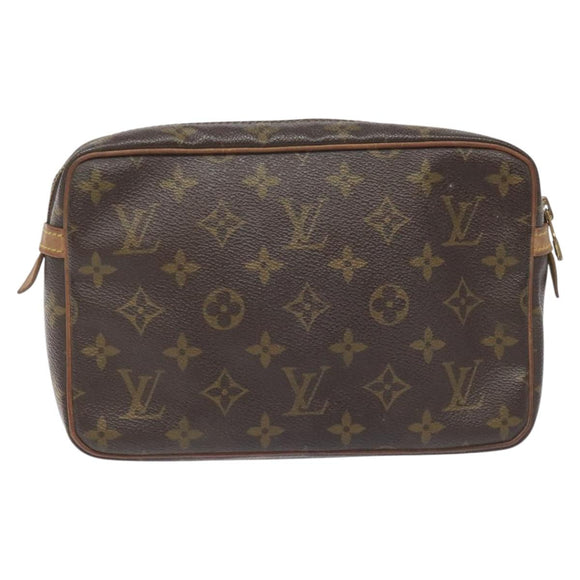 LOUIS VUITTON Monogram Compiegne 23 Clutch Bag M51847 LV Auth yb775