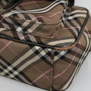 BURBERRY Nova Check Blue Label Shoulder Bag Canvas Brown Pink Auth yb788-10