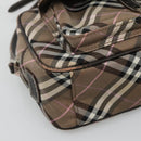 BURBERRY Nova Check Blue Label Shoulder Bag Canvas Brown Pink Auth yb788-11