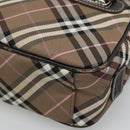 BURBERRY Nova Check Blue Label Shoulder Bag Canvas Brown Pink Auth yb788-12