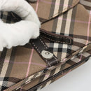BURBERRY Nova Check Blue Label Shoulder Bag Canvas Brown Pink Auth yb788-14