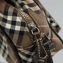 BURBERRY Nova Check Blue Label Shoulder Bag Canvas Brown Pink Auth yb788-15