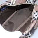 BURBERRY Nova Check Blue Label Shoulder Bag Canvas Brown Pink Auth yb788-17