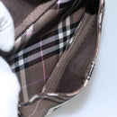 BURBERRY Nova Check Blue Label Shoulder Bag Canvas Brown Pink Auth yb788-21