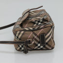 BURBERRY Nova Check Blue Label Shoulder Bag Canvas Brown Pink Auth yb788-5