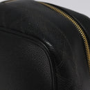 CHANEL Bicolore Vanity Hand Bag Caviar Skin Black CC Auth yb789-8