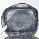 CHANEL Bicolore Vanity Hand Bag Caviar Skin Black CC Auth yb789-18