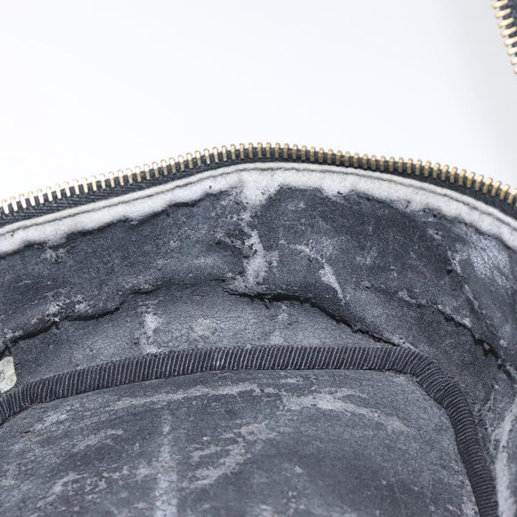 CHANEL Bicolore Vanity Hand Bag Caviar Skin Black CC Auth yb789