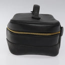 CHANEL Bicolore Vanity Hand Bag Caviar Skin Black CC Auth yb789-3
