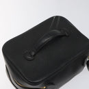 CHANEL Bicolore Vanity Hand Bag Caviar Skin Black CC Auth yb789-6