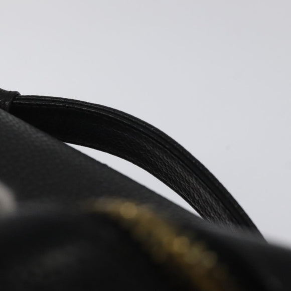 CHANEL Bicolore Vanity Hand Bag Caviar Skin Black CC Auth yb789