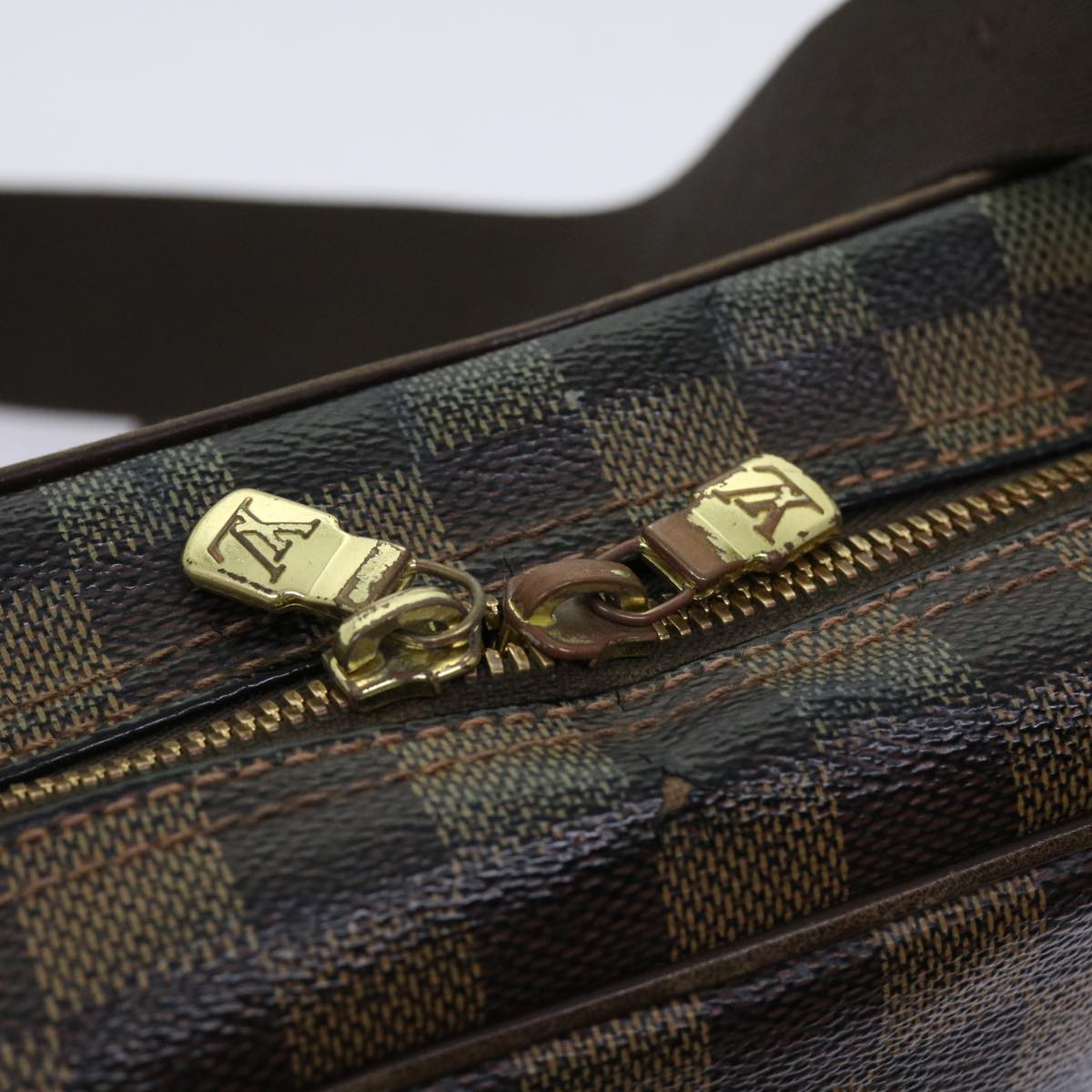 LOUIS VUITTON Damier Ebene Olaf PM Shoulder Bag N41442 LV Auth yk10000