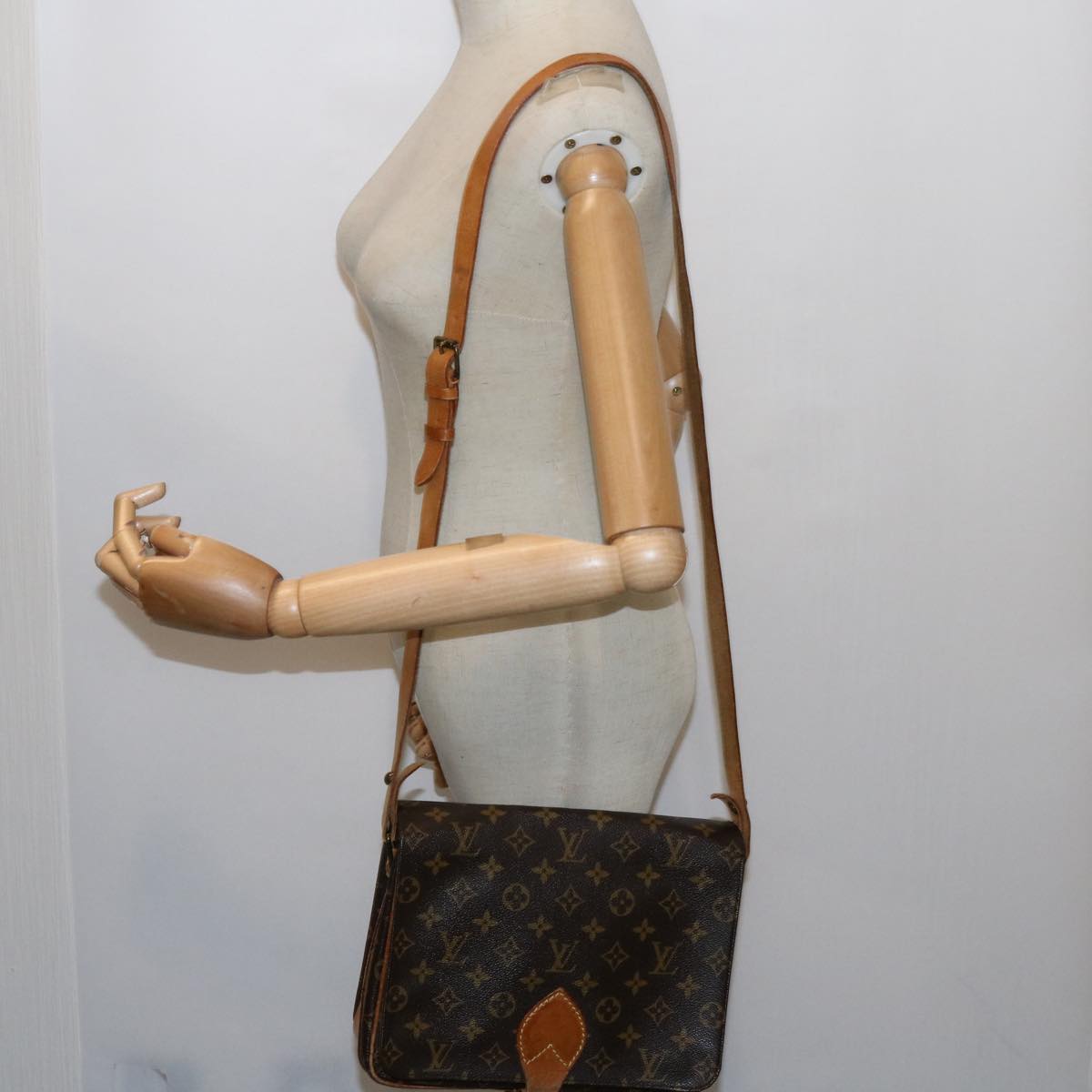 LOUIS VUITTON Monogram Cartouchiere GM Shoulder Bag M51252 LV Auth yk10002