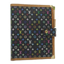 LOUIS VUITTON Multicolor Agenda GM Day Planner Cover Black R20893 Auth yk10093V-1