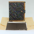 LOUIS VUITTON Multicolor Agenda GM Day Planner Cover Black R20893 Auth yk10093V-12
