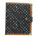 LOUIS VUITTON Multicolor Agenda GM Day Planner Cover Black R20893 Auth yk10093V-13