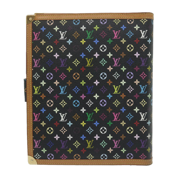 LOUIS VUITTON Multicolor Agenda GM Day Planner Cover Black R20893 Auth yk10093V