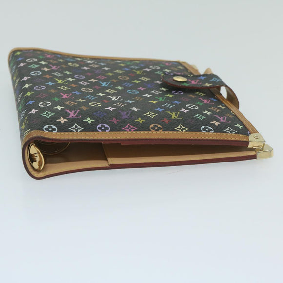 LOUIS VUITTON Multicolor Agenda GM Day Planner Cover Black R20893 Auth yk10093V