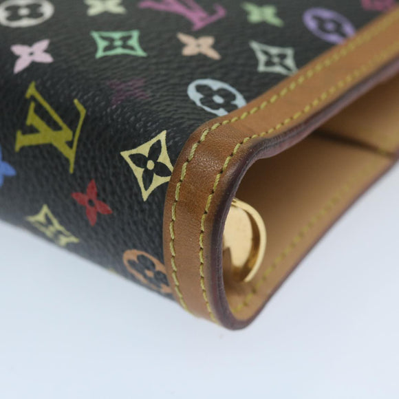 LOUIS VUITTON Multicolor Agenda GM Day Planner Cover Black R20893 Auth yk10093V
