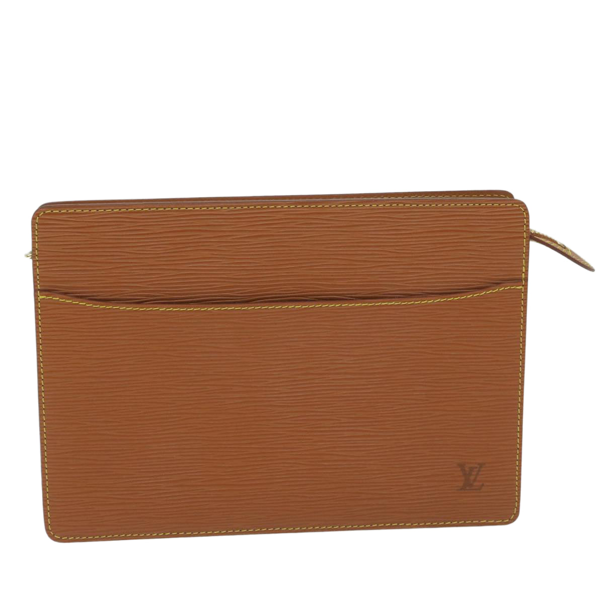 LOUIS VUITTON Epi Pochette Homme Clutch Bag Zipang gold M52528 LV Auth yk10111