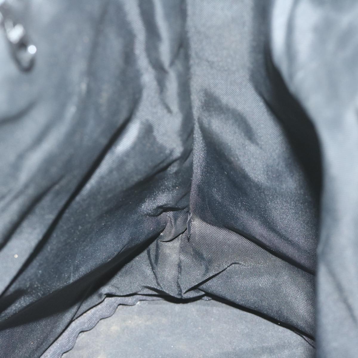Burberrys Nova Check Blue Label Shoulder Bag Nylon Black Auth yk10122