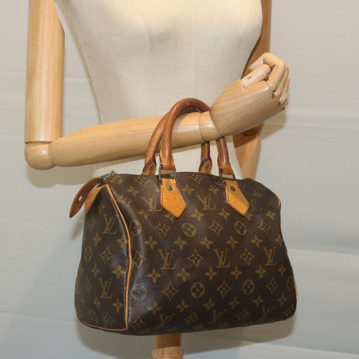 LOUIS VUITTON Monogram Speedy 25 Hand Bag M41528 LV Auth yk10203