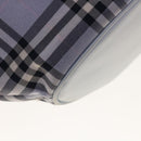 BURBERRY Nova Check Hand Bag Nylon Blue Brown Auth yk10262-9