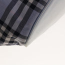 BURBERRY Nova Check Hand Bag Nylon Blue Brown Auth yk10262-15