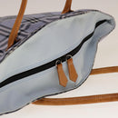 BURBERRY Nova Check Hand Bag Nylon Blue Brown Auth yk10262-6