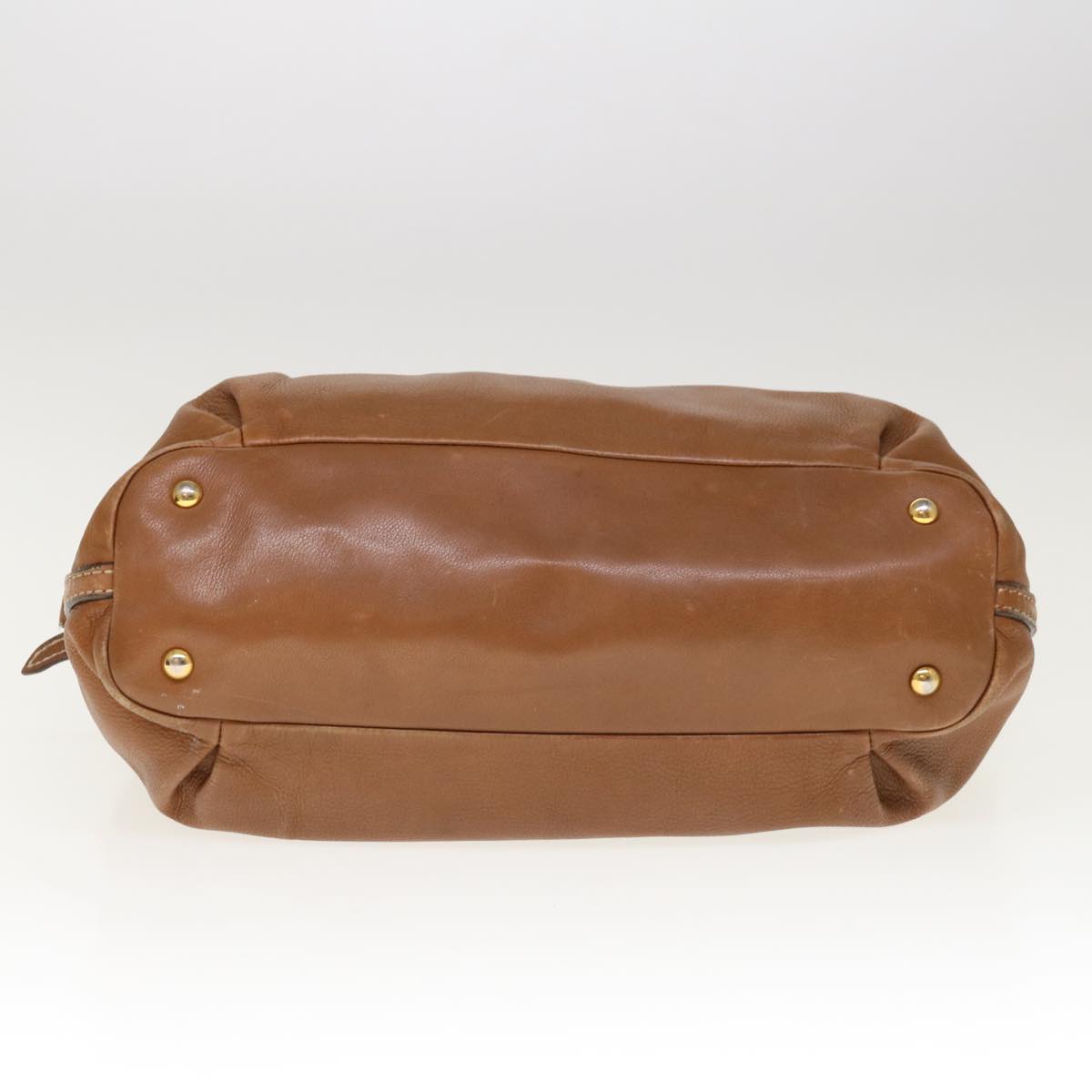 Miu Miu Hand Bag Leather Brown Auth yk10280