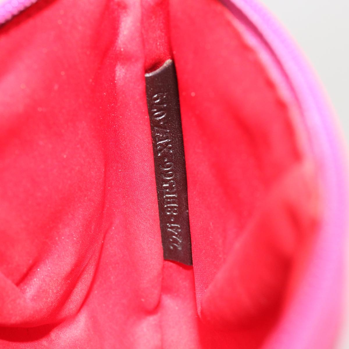 FENDI Zucchino Canvas Shoulder Bag Nylon Gold Pink Auth yk10293