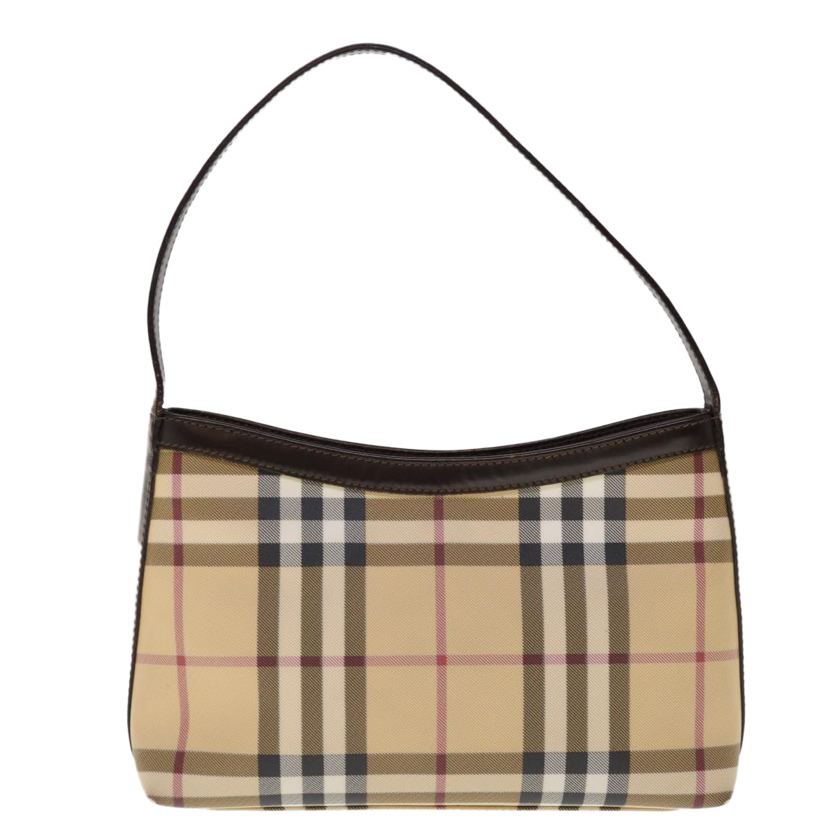 BURBERRY Nova Check Shoulder Bag PVC Beige Brown Auth yk10295 - 0