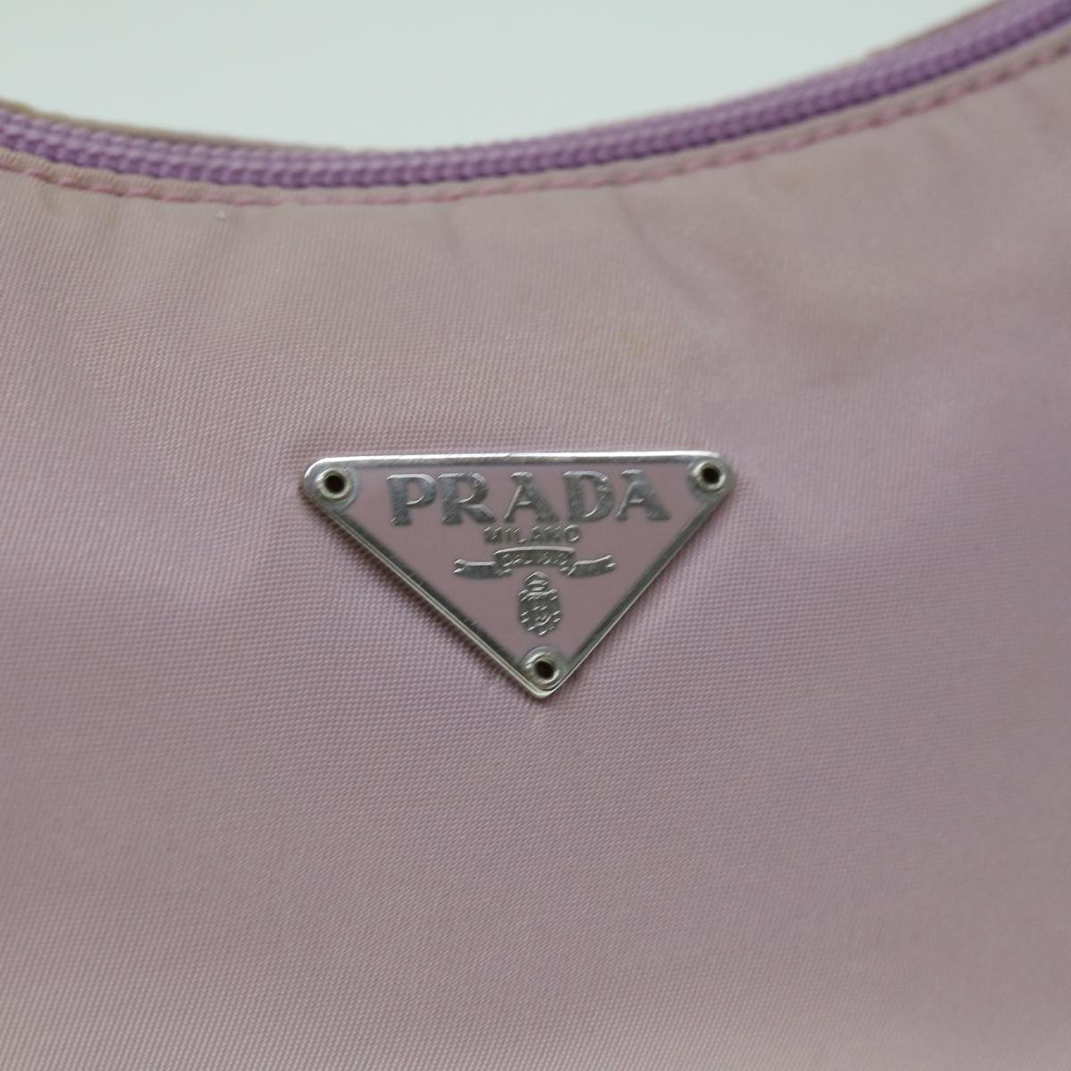 PRADA Hand Bag Nylon Pink Auth yk10304