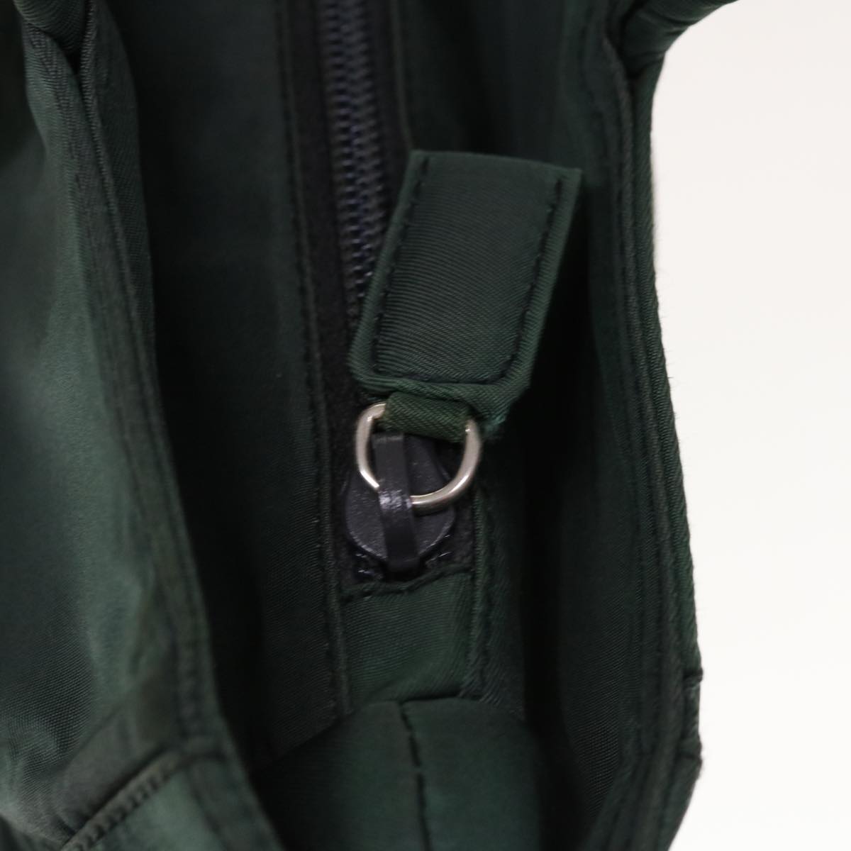 PRADA Hand Bag Nylon Green Auth yk10331
