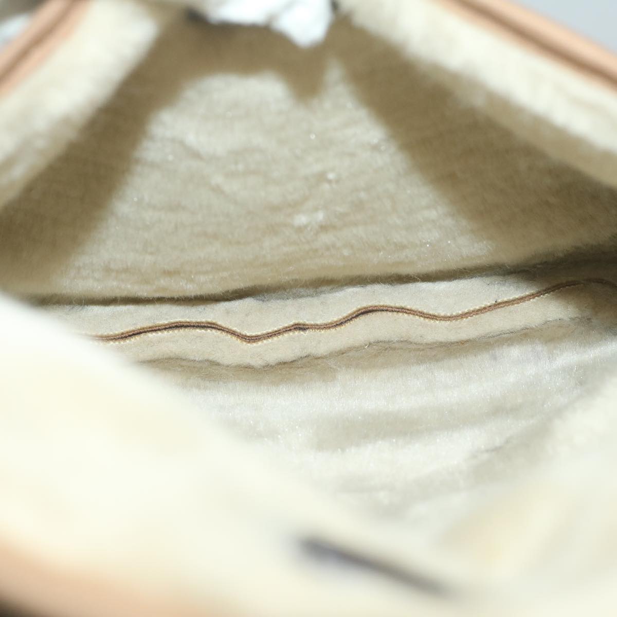 Miu Miu Shoulder Bag Canvas Brown Auth yk10362