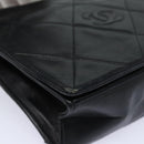 CHANEL Matelasse Chain Shoulder Bag Lamb Skin Black CC Auth yk10363-9