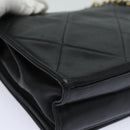 CHANEL Matelasse Chain Shoulder Bag Lamb Skin Black CC Auth yk10363-15