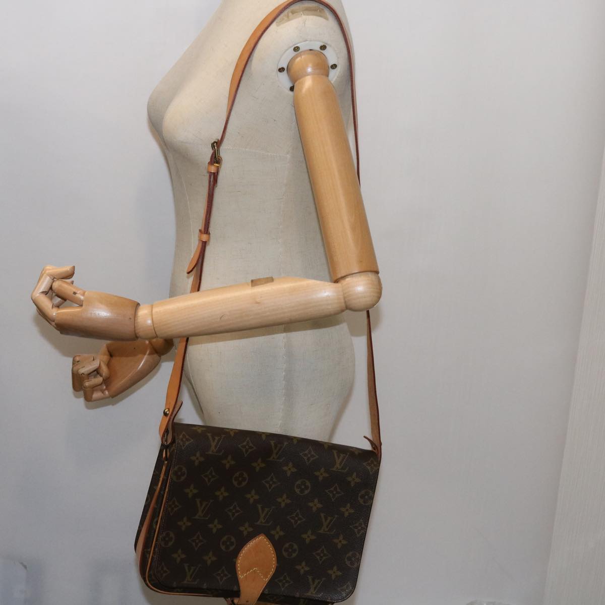 LOUIS VUITTON Monogram Cartouchiere GM Shoulder Bag M51252 LV Auth yk10380