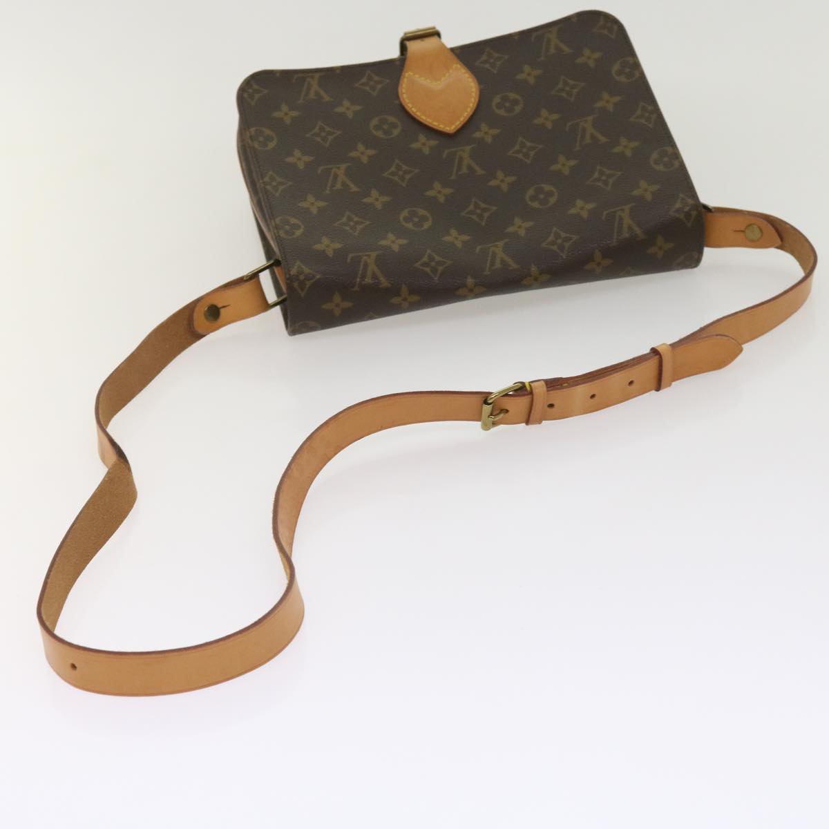 LOUIS VUITTON Monogram Cartouchiere GM Shoulder Bag M51252 LV Auth yk10380